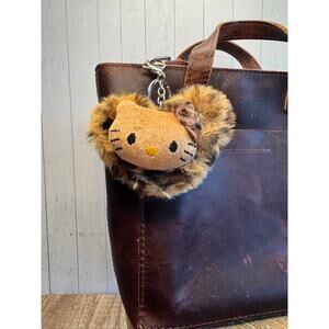 Hello Kitty Keychain Cute Cat Purse Charm Cheetah Fuzzy Heart NEW FAST SHIP